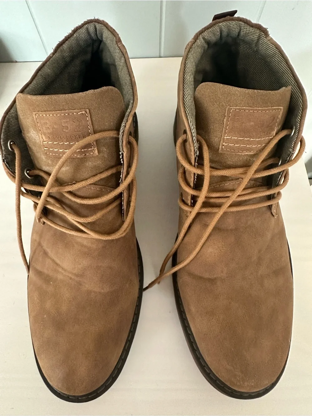 Men's Suede Chukka Boots in Tan — Lace-Up Casual Boots Size 10